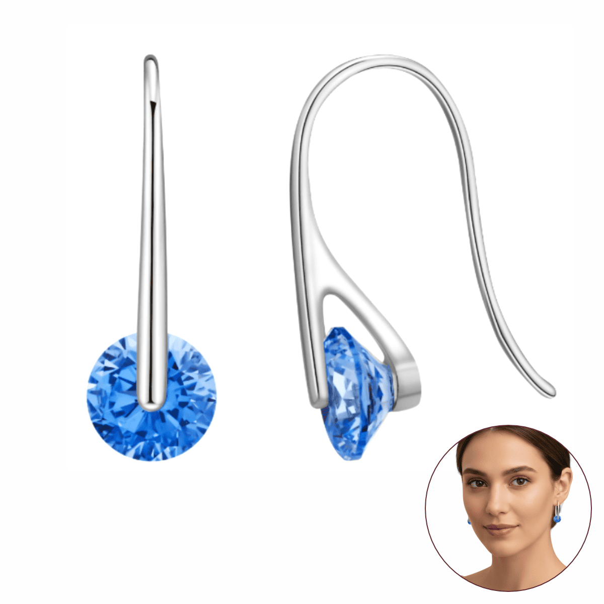 Brinco Feminino Prata 925 Zircônia 5A Importado Presente Luxo Efinally