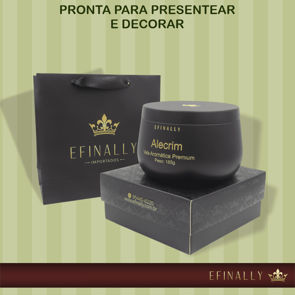 Vela Aromática Decorativa Ambiente Alecrim Efinally - Imagem 4